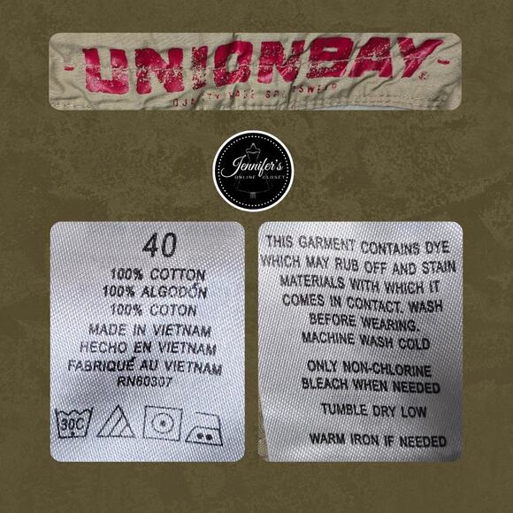 Unionbay Men's Tan Utility Pockets Cargo Shorts Size 40 - Picture 4 of 6